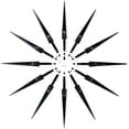 thumbnail image 2 of Infinity Instruments Celeste Starburst Mid-Century Modern Unique Large Wall Clock 24 inch by  - 24.5 x 1.75 x 24.5 Tan N/A, 2 of 7