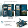 thumbnail image 4 of for Samsung Galaxy A14 5G Case, Wallet Case with Card Holder Kickstand Magnetic Zipper Pocket Lanyard Strap Wristlet,Leather Flip Case Wallet for Samsung Galaxy A14 5G 6.6 Inch,Blue, 4 of 9