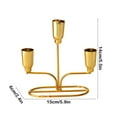 thumbnail image 3 of JoyMoreHome Metal Triple Taper Candle Holder, Modern Candle Holder with Base, Decorative Candle Stand for Home Decor, Party, Tabletop Centerpiece, 3 of 6