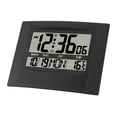 thumbnail image 2 of Reloj despertador digital, pantalla , moderno, fácil instalación, silencioso, reloj de pared digital para el hogar, sala de estar, oficina, mesa, Negro, 2 of 8