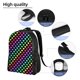 thumbnail image 5 of Balery Rainbow Hearts Mochila - Mochila Estilosa y Duradera para Laptop de 15 Pulgadas con Tela Oxford Impermeable, 5 of 8