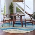 thumbnail image 4 of Blue Coastal Large Area Rugs for Bedroom Living Room, Soft Non Slip Carpet Bedside Rug, Summer Beach Nautical Abstract Art Round Floor Cover Kitchen Accent Rug 8' for Dining Room/Office, 4 of 9