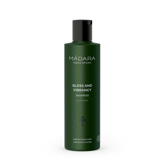 M DARA Cuidado de la piel orgánico | Champú Brillo y Vibrancia 200ml - Champú natural que mejora el brillo para todo tipo de cabello Mejora el brillo y la vitalidad Vegano Sin crueldad animal COSMOS