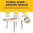 thumbnail image 4 of Brown Leaves Table Cloths for 3 Foot Rectangle Tables, Summer Botanical Patio Waterproof Elastic Fitted Tablecloths, Washable Rectangular Table Cover for Camping, 4 of 8