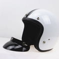 thumbnail image 2 of Universal Negro 3-Snap Casco de motocicleta Lente de pico Cara abierta Visera parasol Escudo Abody Lente, 2 of 7