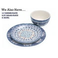 thumbnail image 3 of Bico Blue Talavera Salad Plates Set of 4, Ceramic, 8.75 inch, Microwave & Dishwasher Safe, 3 of 3