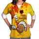 thumbnail image 3 of Pntutb Blusa de manga corta con cuello en V para mujer con bolsillos Pntutb Pntutb-3672, 3 of 4
