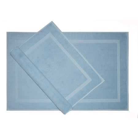 Beauty Threadz 2 Pack Bath Mat Light Blue 100 Ringspun