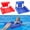 Red+Blue, variant on ASKITO Pool Floats Chairs Adult, Inflatable Pool Lounge Floating Mat Hammock with Adjustable Straps, Blow up Water Chairs Noodles rafts for Party Summer Water Beach Fun, Red