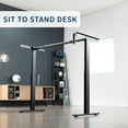 thumbnail image 2 of VIVO Black Manual Height Adjustable Stand Up Desk Frame Crank Ergonomic System, 2 of 8