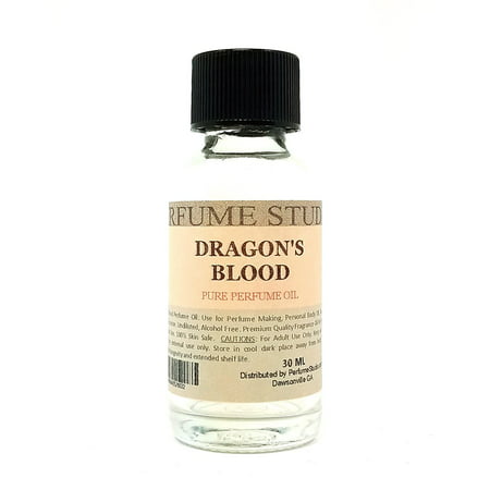 Dragon's Blood Perfume Oil for Perfume Making, Personal Body Oil, Soap, Candle Making & Incense; Splash-On Clear Glass Bottle. Top Quality Undiluted & Alcohol Free (1oz, Dragon's Blood Fragrance