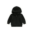 thumbnail image 2 of Toddler Baby Boy Girl Zip Up Hoodies 12M 18M 24M 3Y 4Y 5Y Solid Color Casual Long Sleeve Hooded Sweatshirts Jacket with Pocket, 2 of 9