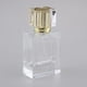 thumbnail image 2 of Botella de perfume vacía cuadrada de 50 ml de vidrio transparente Tapa dorada, 2 of 9