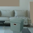 thumbnail image 4 of Caja de juguetes de almacenamiento plegable, reposapiés pecho, banco, muebles para habitación de niños, dormitorio, sala de Verde Macarena Otomana de almacenamiento plegable, 4 of 8