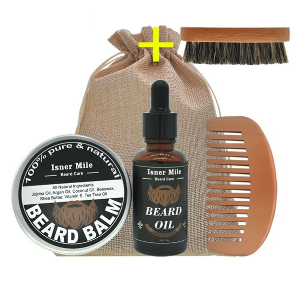 Amdohai Gifts for men - Beard set with beard oil, beard balm, beard brush, beard comb, beard scissors, e-book - Beard care set - Birthday gifts for him Husband, boyfriend, fiancé, dad, brother