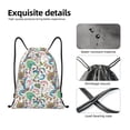 thumbnail image 6 of Kdxio Fairy Flower Print Drawstring Backpack Bag,Waterproof Draw String Back Sack, Gym Drawstring Bags Swim Bag For Unisex, 6 of 9