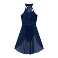 thumbnail image 6 of Aislor Womens Halter Neck Chiffon Leotard Dress Dancewear Lyrical Dance Costume, 6 of 7