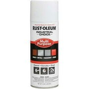 Rust-Oleum Industrial 1600 System General Purpose Enamel Aerosol, Glossy White 12 oz. Can, Lot of 6