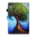 thumbnail image 4 of for iPad 10th Generation 10.9" (2022) with Pencil Holder Leather Multi-Angle Viewing Folio Magnetic Stand Wallet Card Slot with Auto Sleep Wake Smart Cover for iPad 10.9 Inch 2022, Tree, 4 of 9