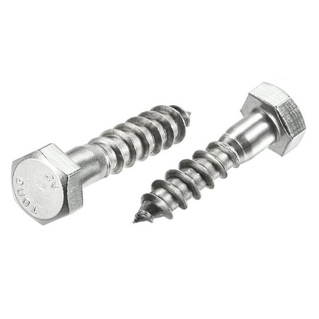 

Uxcell M8 x 30mm 304 Stainless Steel Hex Lag Screws for Wood 10 Pack