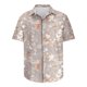 thumbnail image 4 of Blusa y camisa de manga corta con cuello vuelto para hombre, camisa informal de moda con estampado de hojas y solapa de manga corta, blusa para hombre, 4 of 4