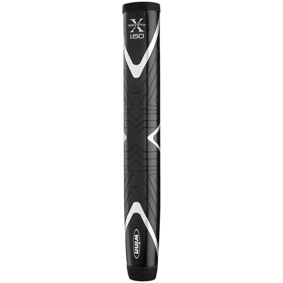 Winn Pro X 1.60 Putter Grip (Super Jumbo, Black/Silver), Pro X 1.60 WPX60-BK