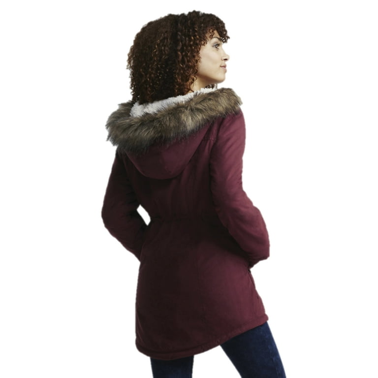 Aeropostale Womens Faux Fur Lined Military Jacket Walmart