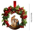 thumbnail image 2 of Christmas Wreaths for Front Door,Holiday Decorations Garland for Indoor Outdoor Home Party Hanging Decorations Wreath(16 inch), 2 of 5