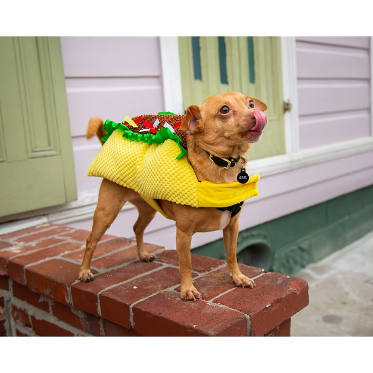 Pet Krewe Dog Taco Costume Funny Food Halloween Pet Outfit Costumes for Small Medium Large Cats and Dogs. Medium