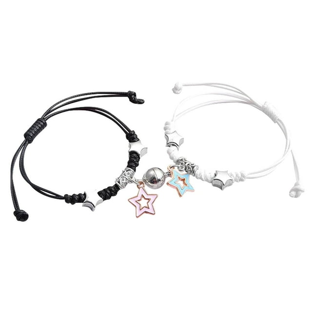 Magnetic Bracelets for Couples, Bracelets for Couples, Bracelet Set of Two, Magnetic Attraction Couple Bracelet, Special Pendant Bracelet, Event Party Decoration, Matching Couple Bracelets