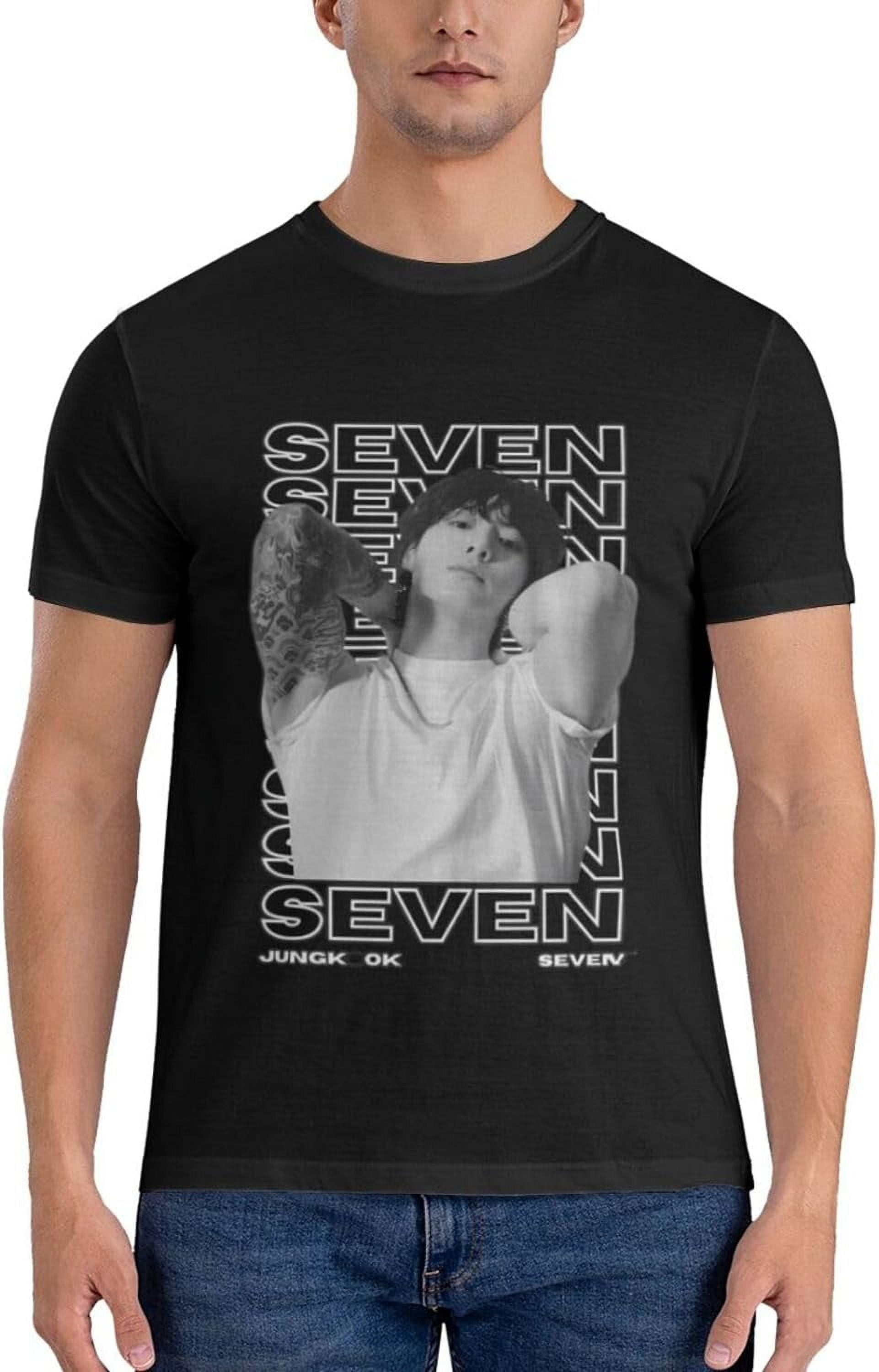 Jungkook Men's T-Shirt Basic Short Sleeve Tee Fashion Classic