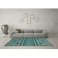 thumbnail image 3 of Ahgly Company Indoor Rectangle Abstract Light Blue Modern Area Rugs, 8' x 10', 3 of 4