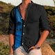 thumbnail image 3 of Playeras Y Camisas Para Hombre Camisa de manga larga con cuello vuelto y estampado de música informal para hombre (Blue, XXL), 3 of 7