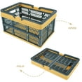 thumbnail image 3 of Worgeous Basket for Groceries Plastic Folding Storage Organizer Blue 1PC, 3 of 6