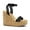 Black, variant on XYD Women Open Round Toe Espadrilles Wavy Edge Sandals Platform Ankle Strap Wedge High Heels Fashion Summer Holiday Shoes Size 15.5 Beige
