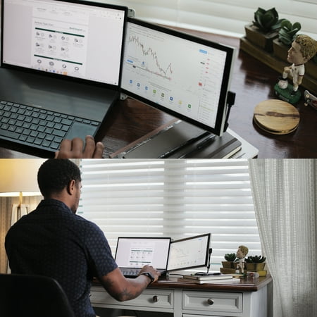 Mobile Pixels - DUEX Lite 12.5-Inch IPS LCD Slide-Out Display Monitor for Laptops