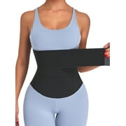 SHAPEVIVA Waist Trainer for Women Under Clothes Waist Bandage Wrap With Velcro Snatch Me Up Bandage Wrap for Stomach