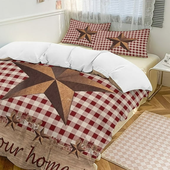 Texas Star Western Bedding Set Couple Bedclothes Pillowcase Customized Home Textiles Bed Set for Bedroom Decoration