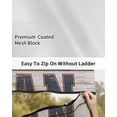 thumbnail image 6 of 4th of July RV Awning Sun Shade Screen 9'X15.3' American Flag Mesh Sunscreen Vintage Stars Blue White Red Stripe Awning Shade Screen with Zipper UV Blocker Completed Kits for RV Motorhome Camper, 6 of 7