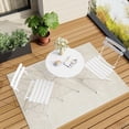 thumbnail image 3 of EastVita 3 Piece Patio Bistro Sets Outdoor Folding Bistro Set of 2 Small Colorful Bistro Coffee Table and 2 Chairs Foldable Metal Patio Furniture Set for Apartments/Porch/Deck/Balcony/Garden (White), 3 of 7