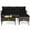 Black, variant on Costway 3PCS Patio Rattan Furniture Set 3-Seat Sofa Cushioned Table Garden