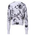 thumbnail image 2 of Little Girls White Grey Roses Print Cotton Cardigan Sweater 5/6, 2 of 2