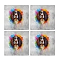 thumbnail image 2 of Watercolor Drip English Springer Spaniel Pop Art Colorful Portrait Artwork Set of 4 Stone Coasters Springers Dog Lover Gifts 4x4in Absorbent Soapstone Coaster - 01009, 2 of 5