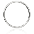 thumbnail image 4 of 14K Solid White Gold 6mm Milgrain Half Round Plain Classic Wedding Band Ring, 4 of 12