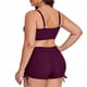 thumbnail image 2 of Conjunto de Bikini de Cintura Alta para Mujeres Deportivas Mono de Color Sólido, Mono de Surf de Corte Alto con Almohadilla de Pecho, 2 of 5