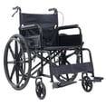 thumbnail image 1 of Silla de Ruedas Manual Plegable Llantas Todoterreno Con Frenos Tipo Bicicleta Compacta Descansapies, 1 of 8