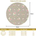 thumbnail image 3 of Pioneer Flower Floral Print Pattern Round Tablecloth 70"x70", Wrinkle Resistant Wipeable Table Cover for Kitchen Dining Room Picnic Patio and Party, 3 of 5
