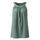 thumbnail image 4 of Playeras,Blusas y Tops,Ropa para Mujer Camisetas Sin Mangas Para Adolescentes Blusa de verano sin mangas con cuello para mujer, informal, plisada, sin mangas, con (Green, L), 4 of 6
