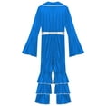 thumbnail image 6 of iiniim Retro 70s Disco Costume for Women 70s Outfits Shiny Movie Star Flare Jumpsuit Hippie Rompers Royal Blue M, 6 of 7