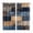 Peru SteelBlue, variant on Navy Blue Brown Wood Kitchen Curtains 84 Inch Length, Farmhouse Vintage Wooden Grommet Top Bedroom Living Room Curtains, Light Filtering Cafe Curtain Drapes 2 Panels Set 104''x84''